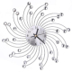 Horloge Murale En Fer Forgé Avec Cristaux Design Silencieux Pour Salon Et Chambre Couleur Argentée