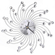 Horloge Murale En Fer Forgé Avec Cristaux Design Silencieux Pour Salon Et Chambre Couleur Argentée - www.yonis-shop.com