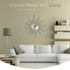 Horloge Murale En Fer Forgé Avec Cristaux Design Silencieux Pour Salon Et Chambre Couleur Argentée - www.yonis-shop.com
