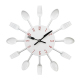 Horloge Murale Créative en Métal Design Moderne avec Cuillères et Fourchettes pour Cuisine et Décoration - www.yonis-shop.com