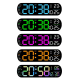 Horloge Murale LED Affichage Numérique Ambiance Lumineuse Télécommande Rose Foncé Ajustable Haute Définition - www.yonis-shop...