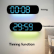 Horloge LED Murale Avec Écran Numérique Lumineux Pour Salon Orange Ajustable Et Télécommande - www.yonis-shop.com
