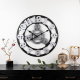 Horloge Murale Ronde Vintage En Bois 58cm Design 3D Silencieux Artisanal Pour Décoration Intérieure