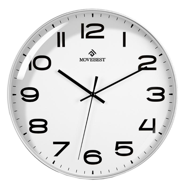 Horloge Murale Design 12 Pouces Silencieuse Étanche Pour Salon Chambre Bureau Élégante Cadre Blanc Environnemental Protection...