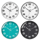 Horloge Murale 12 Pouces Silencieuse Étanche Pour Salon Et Chambre En ABS Noir Avec Cadre Métallique - www.yonis-shop.com