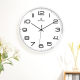 Horloge Murale 12 Pouces Silencieuse Étanche Pour Salon Et Chambre En ABS Noir Avec Cadre Métallique - www.yonis-shop.com