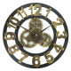 Horloge Murale Ronde En Bois Style Rétro Silencieuse 30cm Pour Salon Chambre Bureau