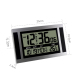 Horloge Murale Électronique Grand Écran LCD Minimaliste Argent Et Noir Pour Salon Chambre Bureau - www.yonis-shop.com