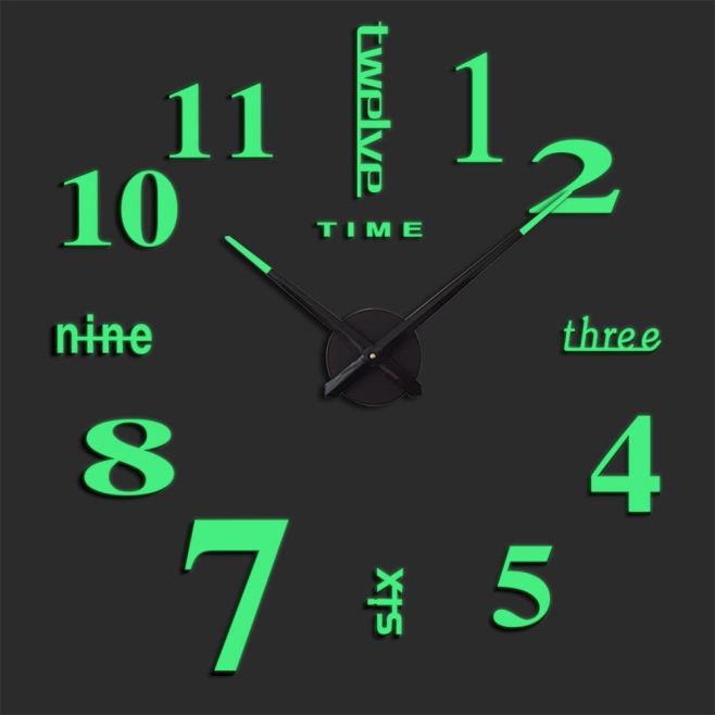Horloge Murale DIY 3D Effet Décoratif Salon Silencieuse avec Aiguilles Métalliques et Cadran Anti-Rouille - www.yonis-shop.com