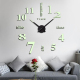 Horloge Murale DIY 3D Effet Décoratif Salon Silencieuse avec Aiguilles Métalliques et Cadran Anti-Rouille - www.yonis-shop.com