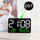 Horloge Murale Numérique LED Multifonctionnelle Avec Affichage Température Et Date Ajustement Luminosité Automatique Et Manue...