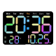 Horloge Murale LED Multifonctionnelle Affichage Numérique Silencieuse avec Réglage Luminosité et Affichage Température Date et Heure