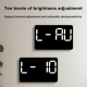 Horloge Murale LED Multifonctionnelle Affichage Numérique Silencieuse avec Réglage Luminosité et Affichage Température Date e...