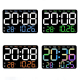Horloge Murale Numérique LED Multifonctionnelle Écran LCD Silencieuse Ajustement Luminosité Température Date et Heure - www.y...