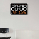 Horloge Murale Numérique LED Multifonctionnelle Écran LCD Silencieuse Ajustement Luminosité Température Date et Heure - www.y...