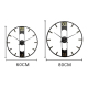 Horloge Murale Décorative en Fer Forgé Élégante et Silencieuse Effet Rétro 80cm Pour Salon Chambre et Bureau - www.yonis-shop...