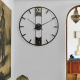 Horloge Murale Décorative en Fer Forgé Élégante et Silencieuse Effet Rétro 80cm Pour Salon Chambre et Bureau - www.yonis-shop...