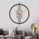 Horloge Murale Décorative en Métal et Bois pour Salon Chambre ou Bureau 60cm Noir Silencieuse et Élégante - www.yonis-shop.com