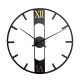 Horloge Murale Décorative Métal Style Rétro Avec Chiffres Romains Effet 3D Silencieuse Pour Salon Chambre Bureau 60cm 80cm