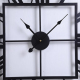 Horloge Murale Carrée En Fer Forgé Rétro Pour Salon Chambre Et Plus Design Romain 58cm Noir - www.yonis-shop.com