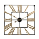 Horloge Murale Carrée Vintage En Fer Forgé Style Romain Pour Salon Couleur Or 58cm