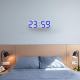 Horloge Murale Numérique LED 3D Multifonctionnelle Grande Taille Avec Affichage 12/24 Heures Et Fonction Répétition Pour Mais...