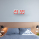 Horloge Murale Numérique LED 3D Multifonctionnelle Grande Taille Avec Affichage 12/24 Heures Et Fonction Répétition Pour Mais...