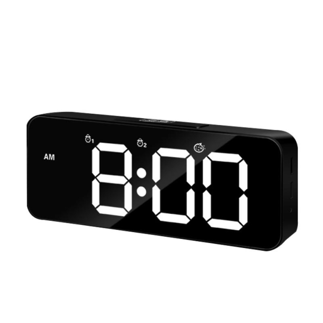 Horloge Multifonctionnelle à Activation Vocale Avec Réveil et Écran LED - www.yonis-shop.com