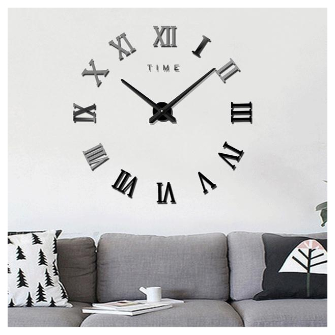 Horloge Murale Décorative 40 Pouces Noire Silencieuse Pour Salon Et Maison - www.yonis-shop.com