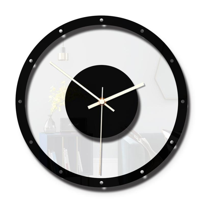 Horloge Murale Silencieuse En Bois Et Acrylique Design Moderne Pour Intérieur - www.yonis-shop.com