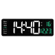 Horloge Murale LED Grand Écran Pour Salon Avec Télécommande Et Affichage Température