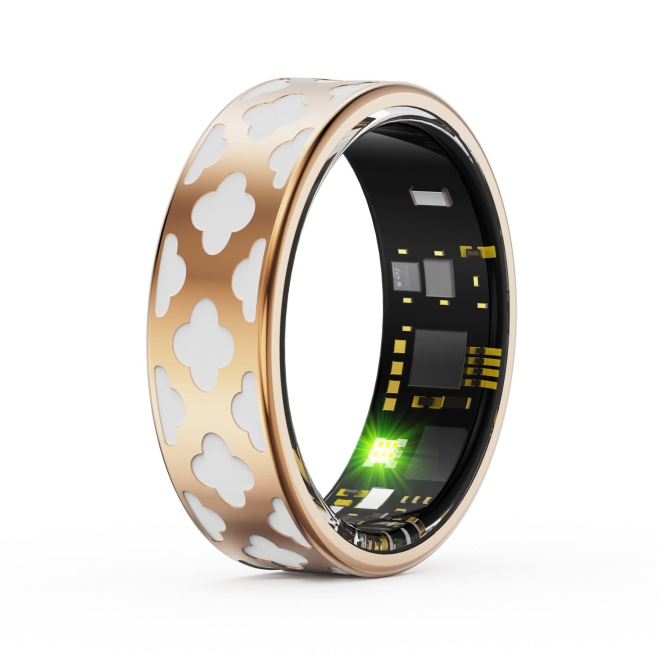 Bague Connectée Taille 10 En Or Rose Suivi Cardiaque Oxygène Sommeil Modes Sportifs Multiples Étanche Bluetooth 5.0 - www.yon...