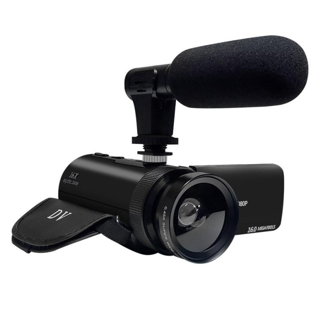 Caméscope Numérique 16MP Avec Zoom Numérique 16X Écran Inclinable 2.4 Pouces Vidéo HD 1080P Avec Grand Angle Et Micro Inclus ...