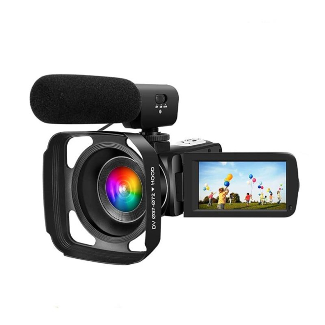 Caméscope Numérique 4K Avec Écran Tactile 3 Pouces Zoom 18X Et Vision Nocturne WiFi - www.yonis-shop.com