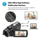 Caméscope Numérique 4K Avec Écran Tactile 3 Pouces Zoom 18X Et Vision Nocturne WiFi - www.yonis-shop.com