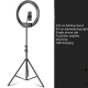 Ring Light LED 18 Pouces Dimmable Avec Trépied 2.1m Pour Diffusion En Direct Température De Couleur Réglable - www.yonis-shop...