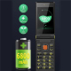 Téléphone Portable à Clapet 4G Écran Double Batterie Longue Durée Boutons Grands et Lumineux SOS Intégré Options Multi-Langue...