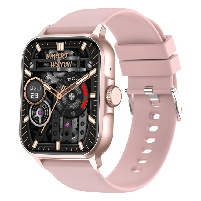 Montre Connectée Sport Rose Écran 1.83 Pouces Appels Bluetooth Suivi Santé Multisports Notifications Étanches - www.yonis-sho...