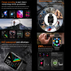Montre Connectée Sport 2.01 Pouces Écran Couleur Suivi Cardiaque et Pression Artérielle Or Bluetooth 5.1 Étanche Notification...