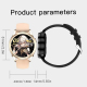 Montre Connectée Sport Étanche IP67 Avec Écouteurs Bluetooth Intégrés Écran Tactile 1.27 Pouces Or Autonomie Longue Durée Not...