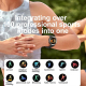 Montre Connectée Sport Étanche IP68 Écran IPS 1.7 Pouces Avec Fonction Torche et Détecteur de Faux Billets Bracelet Silicone ...