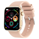 Montre Connectée Écran Carré IPS 1.81 Pouces Rose Surveillance Cardiaque et Oxygène Étanche IP68 Bluetooth 5.3 Autonomie Longue Durée