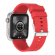 Montre Connectée Écran Carré IPS 1.81 Pouces Rose Surveillance Cardiaque et Oxygène Étanche IP68 Bluetooth 5.3 Autonomie Long...