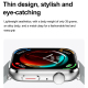 Montre Connectée Écran Carré IPS 1.81 Pouces Rose Surveillance Cardiaque et Oxygène Étanche IP68 Bluetooth 5.3 Autonomie Long...