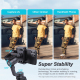 Stabilisateur Smartphone Professionnel 3 Axes Avec Algorithme Anti-Tremblement Longue Autonomie et Suivi Intelligent Pour Pho...