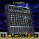Table De Mixage Audio Professionnelle 6 Canaux Avec Alimentation 48V Et Connexion Bluetooth - www.yonis-shop.com