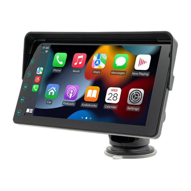 Autoradio Bluetooth 5.0 Écran 7 Pouces HD CarPlay Portable Avec Navigation Et Image De Recul - www.yonis-shop.com