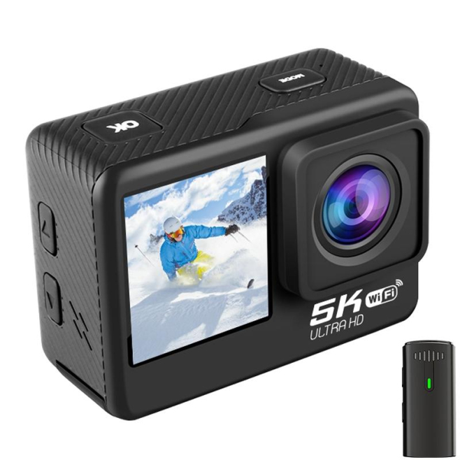 Caméra Sport Étanche 5K HD Avec Écran Tactile Double Anti-Vibration et Télécommande - www.yonis-shop.com