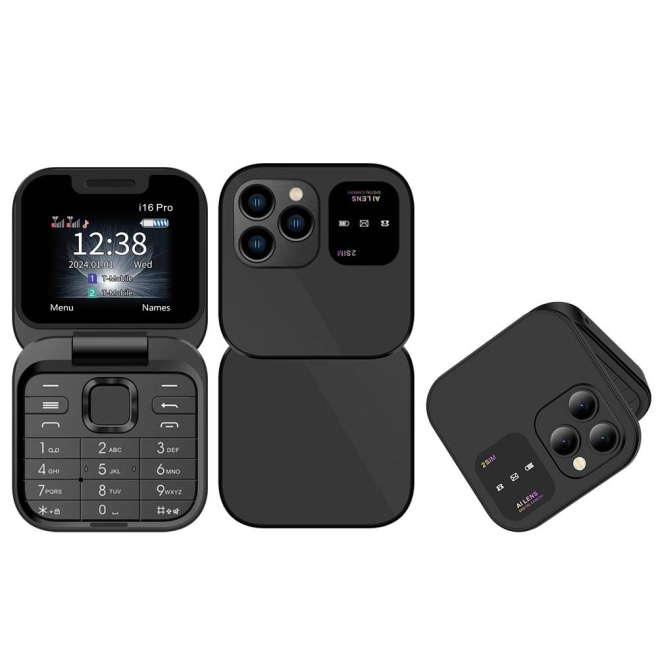 Téléphone Portable Mini Flip Avec Écran 1.77 Pouces Bluetooth Dual SIM Et Batterie Longue Durée - www.yonis-shop.com