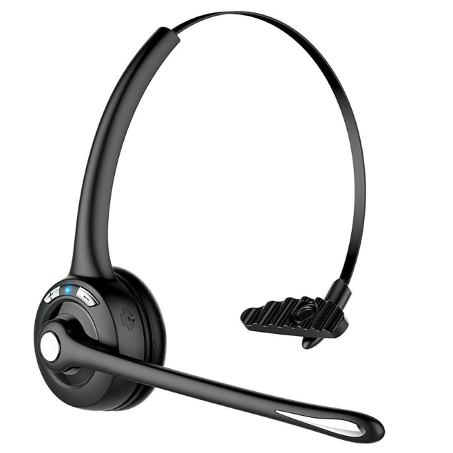 Casque Bluetooth 5.0 Sans Fil Pour Service Client Avec Réduction De Bruit Et Longue Autonomie Noir - www.yonis-shop.com